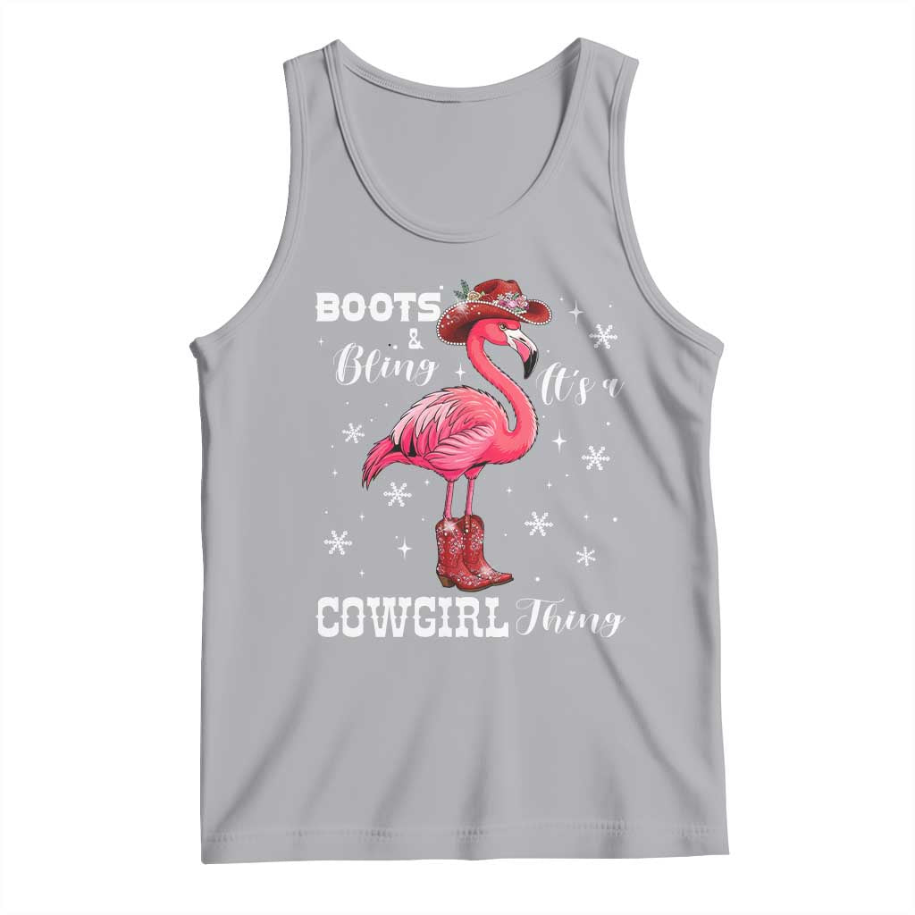 Cowboy Flamingo Tank Top Boots And Bling It Is A Cowgirl Thing TS14 Athletic Heather Print Your Wear