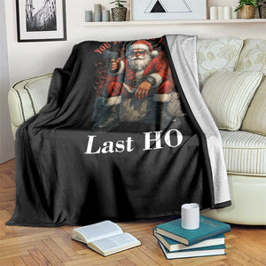 Funny Santa Gun Christmas Throw Blanket You Just Yeed Your Last Ho TS14 Print Your Wear