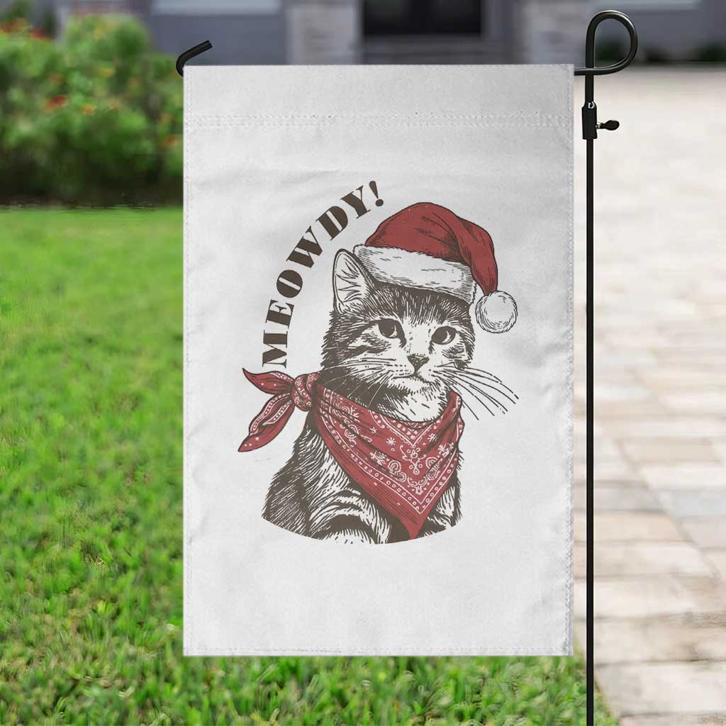 Cowboy Cat Christmas Garden Flag Meowdy Western Rodeo TS14 Print Your Wear