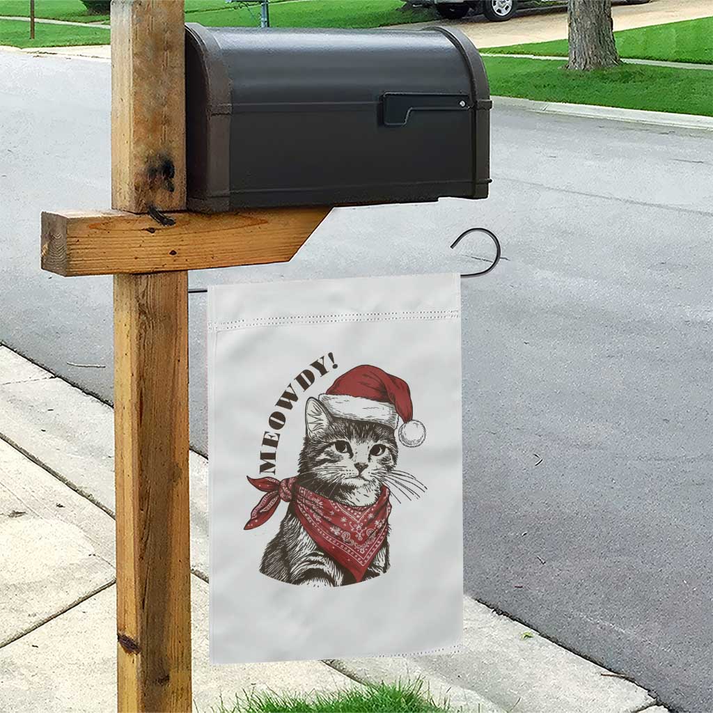Cowboy Cat Christmas Garden Flag Meowdy Western Rodeo TS14 Print Your Wear