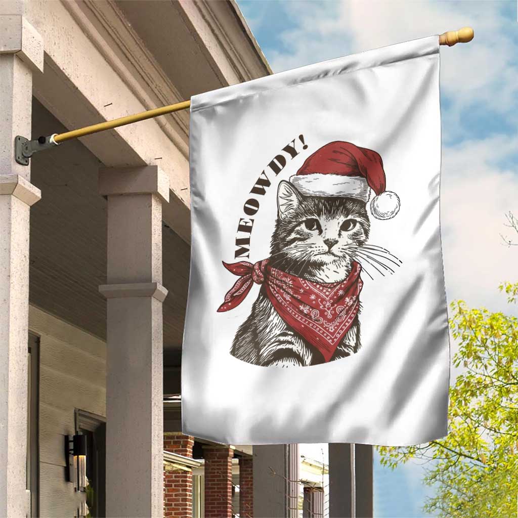 Cowboy Cat Christmas Garden Flag Meowdy Western Rodeo TS14 Print Your Wear