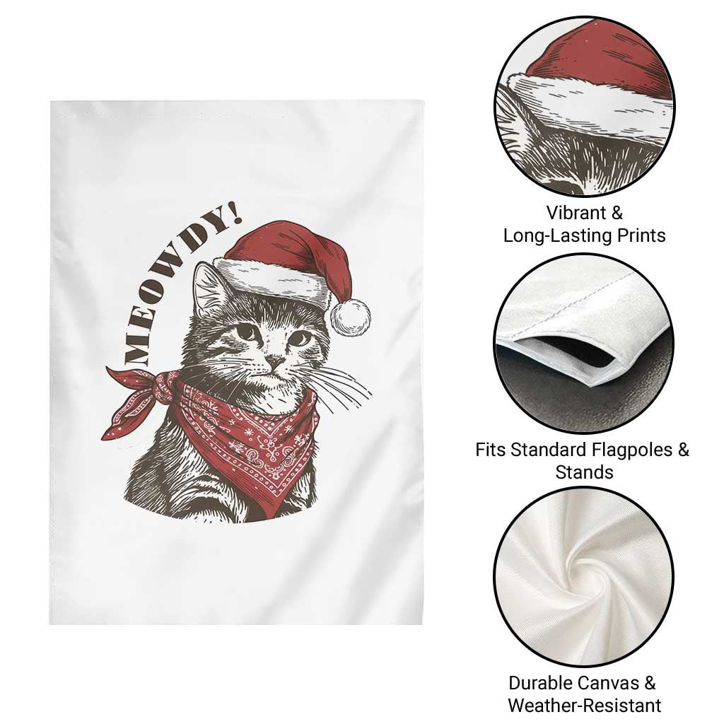 Cowboy Cat Christmas Garden Flag Meowdy Western Rodeo TS14 Print Your Wear