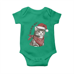 Cowboy Cat Christmas Baby Onesie Meowdy Western Rodeo TS14 Irish Green Print Your Wear