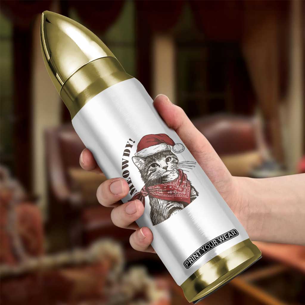 Cowboy Cat Christmas Bullet Tumbler Meowdy Western Rodeo TS14 Print Your Wear