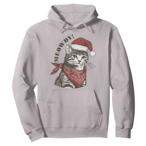 Cowboy Cat Christmas Hoodie Meowdy Western Rodeo TS14 Ice Gray Print Your Wear