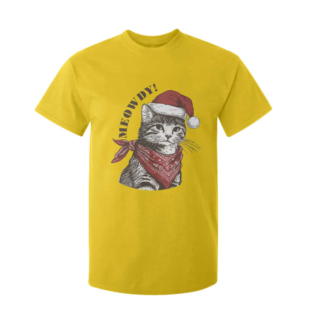 Cowboy Cat Christmas T Shirt For Kid Meowdy Western Rodeo TS14 Daisy Print Your Wear
