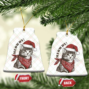 Cowboy Cat Christmas Ceramic Ornament Meowdy Western Rodeo TS14 Print Your Wear