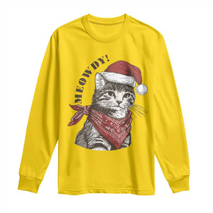 Cowboy Cat Christmas Long Sleeve Shirt Meowdy Western Rodeo TS14 Daisy Print Your Wear