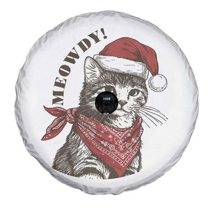 Cowboy Cat Christmas Spare Tire Cover Meowdy Western Rodeo TS14 Print Your Wear