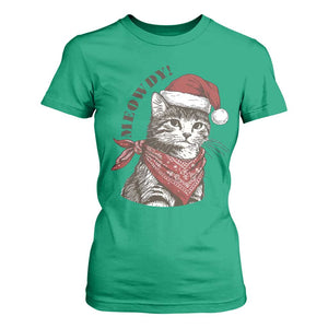 Cowboy Cat Christmas T Shirt For Women Meowdy Western Rodeo TS14 Irish Green Print Your Wear