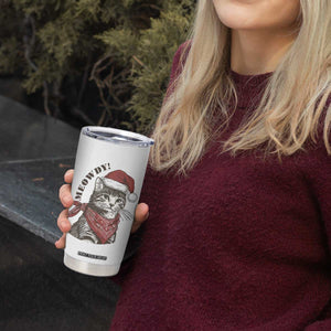 Cowboy Cat Christmas Tumbler Cup Meowdy Western Rodeo TS14 Print Your Wear