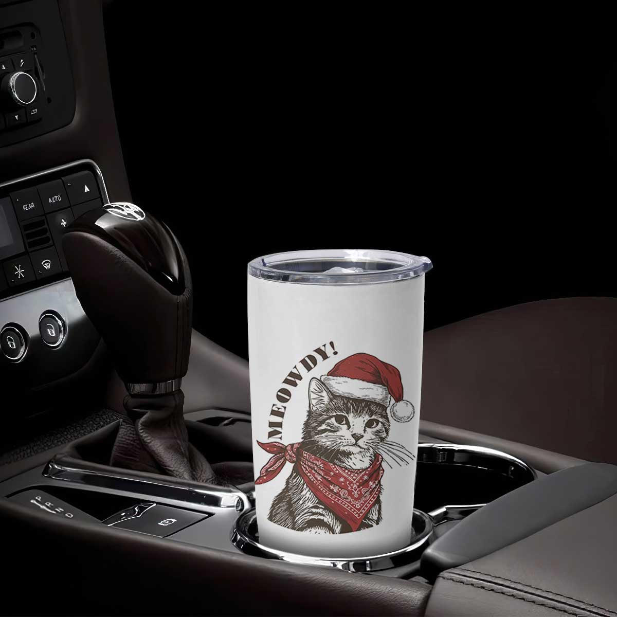 Cowboy Cat Christmas Tumbler Cup Meowdy Western Rodeo TS14 Print Your Wear