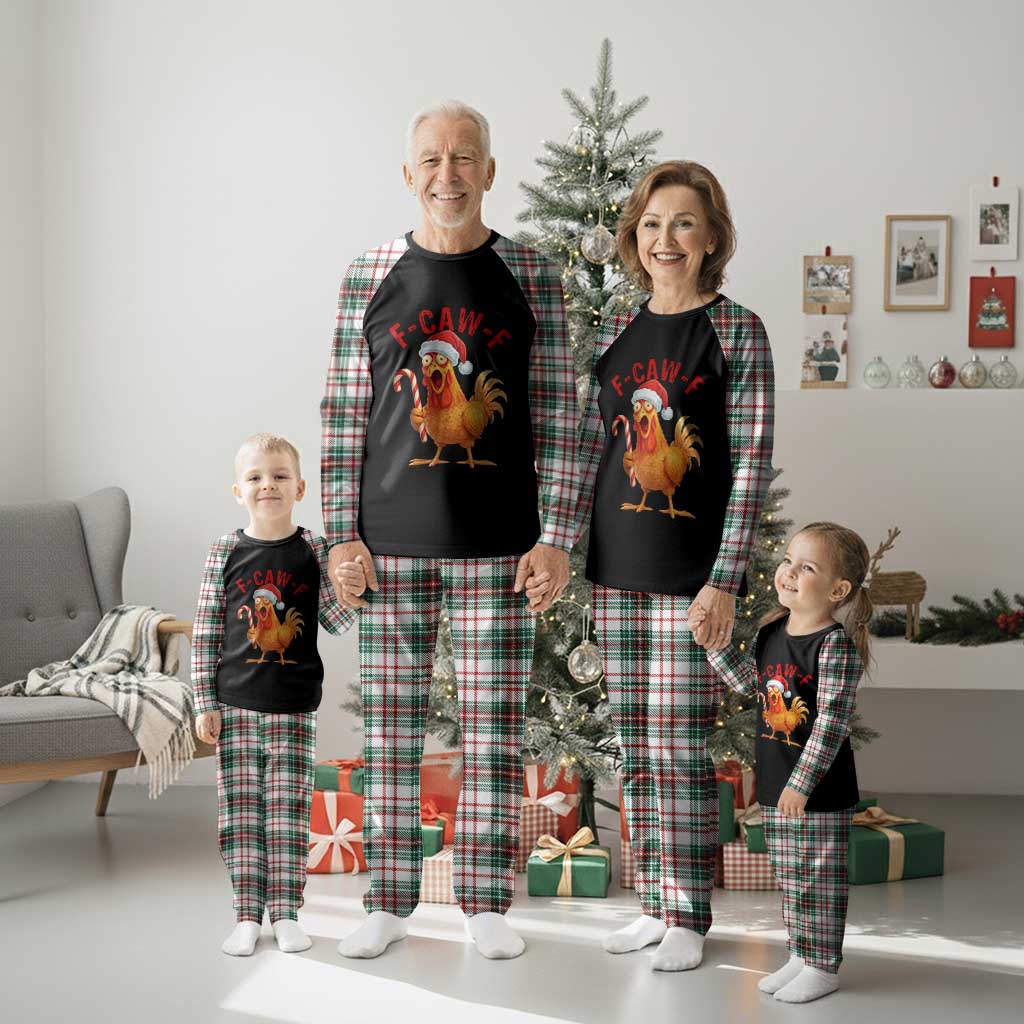 Christmas F Caw F Plaid Pajama Set Funny Chicken Meme TS14 Christmas Plaid Print Your Wear