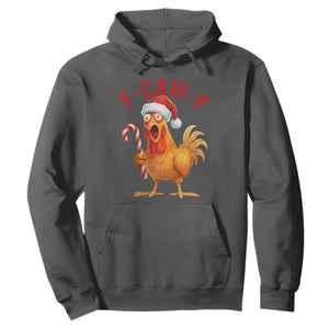 Christmas F Caw F Hoodie Funny Chicken Meme TS14 Dark Heather Print Your Wear