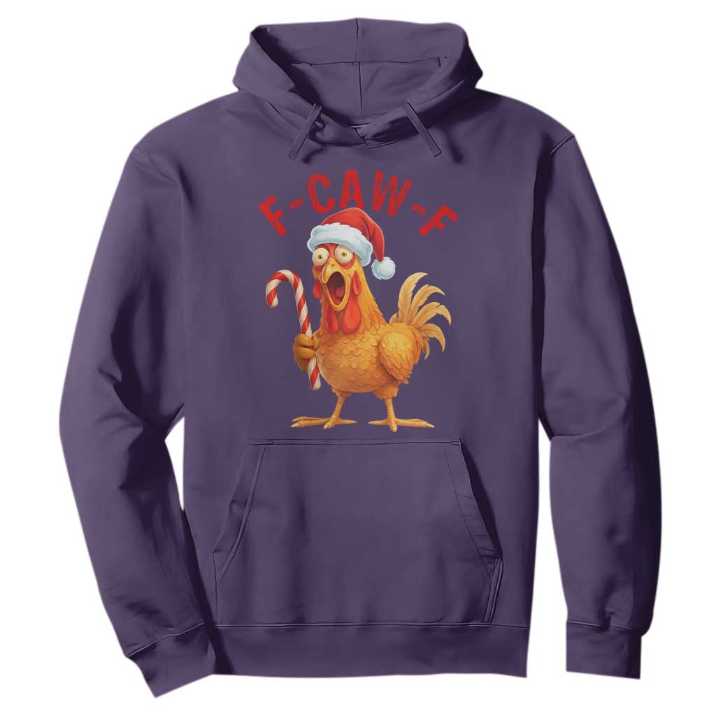 Christmas F Caw F Hoodie Funny Chicken Meme TS14 Purple Print Your Wear