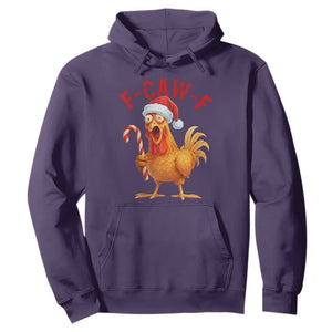 Christmas F Caw F Hoodie Funny Chicken Meme TS14 Purple Print Your Wear