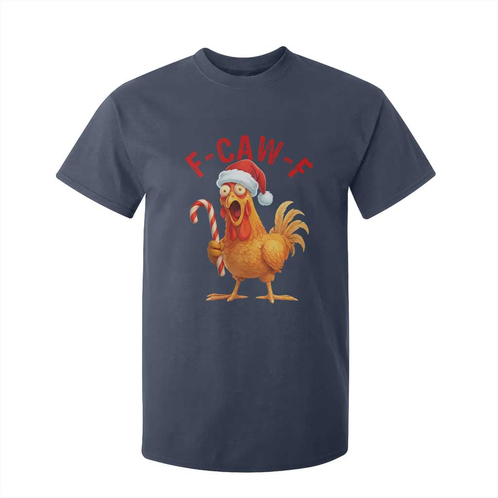 Christmas F Caw F T Shirt For Kid Funny Chicken Meme TS14 Navy Print Your Wear