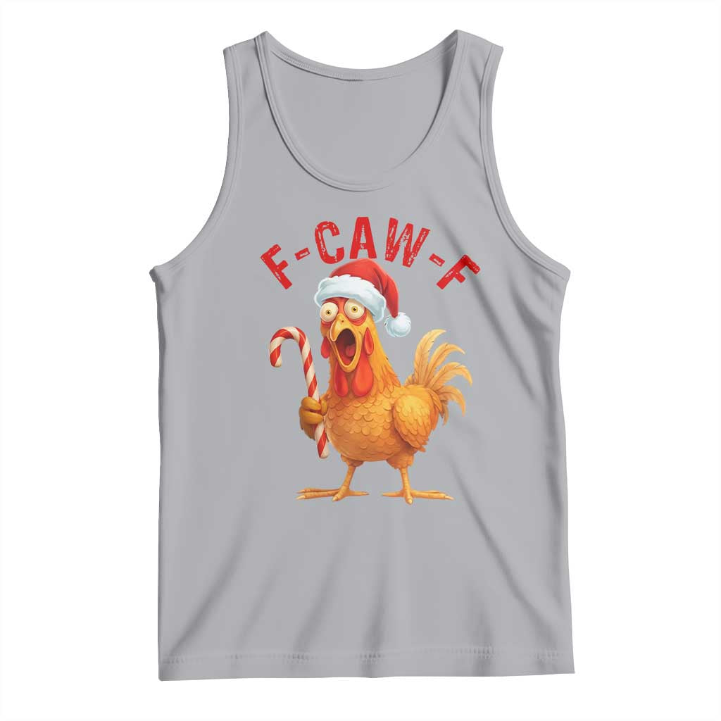 Christmas F Caw F Tank Top Funny Chicken Meme TS14 Athletic Heather Print Your Wear