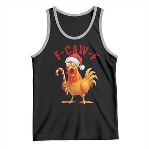 Christmas F Caw F Tank Top Funny Chicken Meme TS14 Black Athletic Heather Print Your Wear
