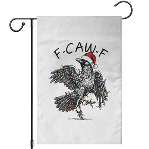 Christmas F Caw F Garden Flag Funny Black Crow Meme TS14 White Print Your Wear