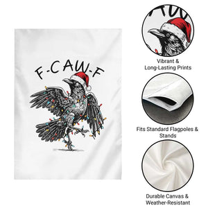 Christmas F Caw F Garden Flag Funny Black Crow Meme TS14 Print Your Wear