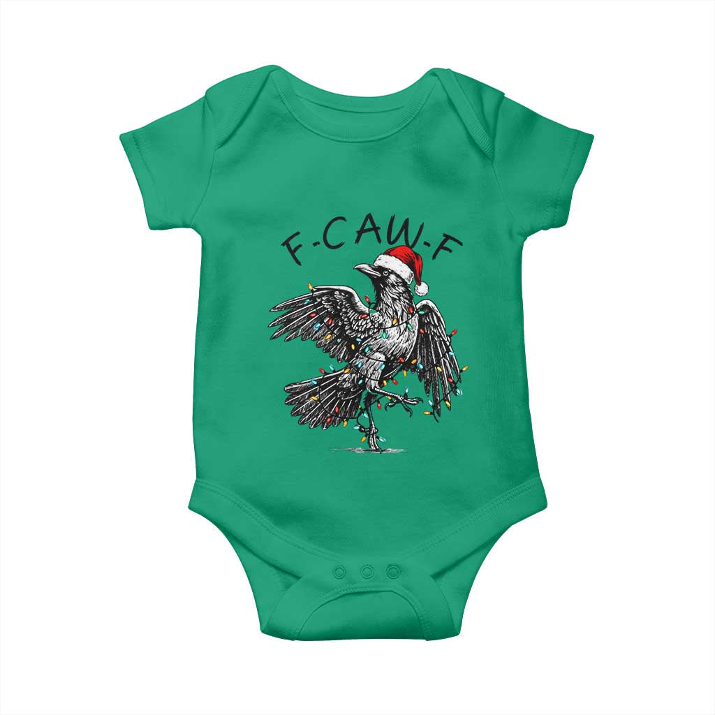 Christmas F Caw F Baby Onesie Funny Black Crow Meme TS14 Irish Green Print Your Wear