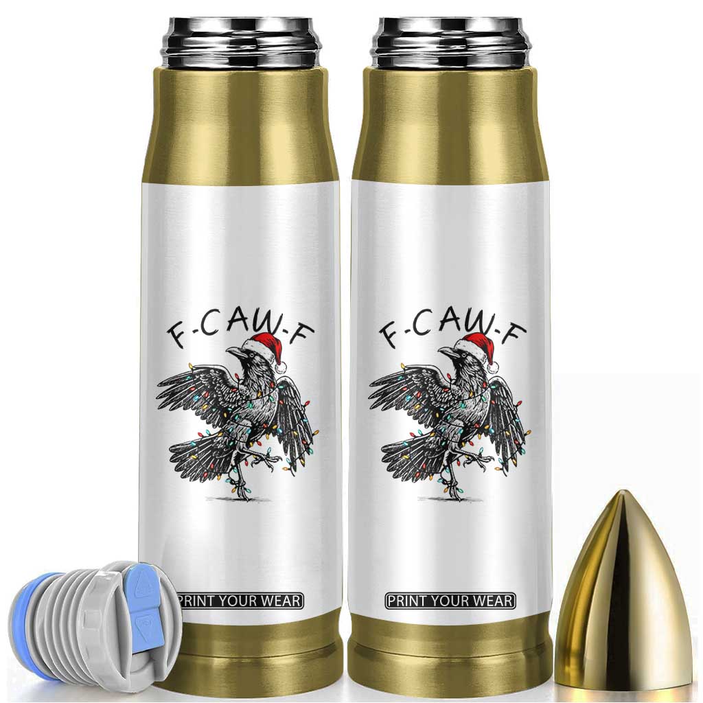 Christmas F Caw F Bullet Tumbler Funny Black Crow Meme TS14 White Print Your Wear