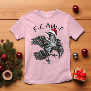 Christmas F Caw F T Shirt Funny Black Crow Meme TS14 Light Pink Print Your Wear