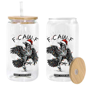 Christmas F Caw F Glass Can Funny Black Crow Meme TS14 Print Your Wear