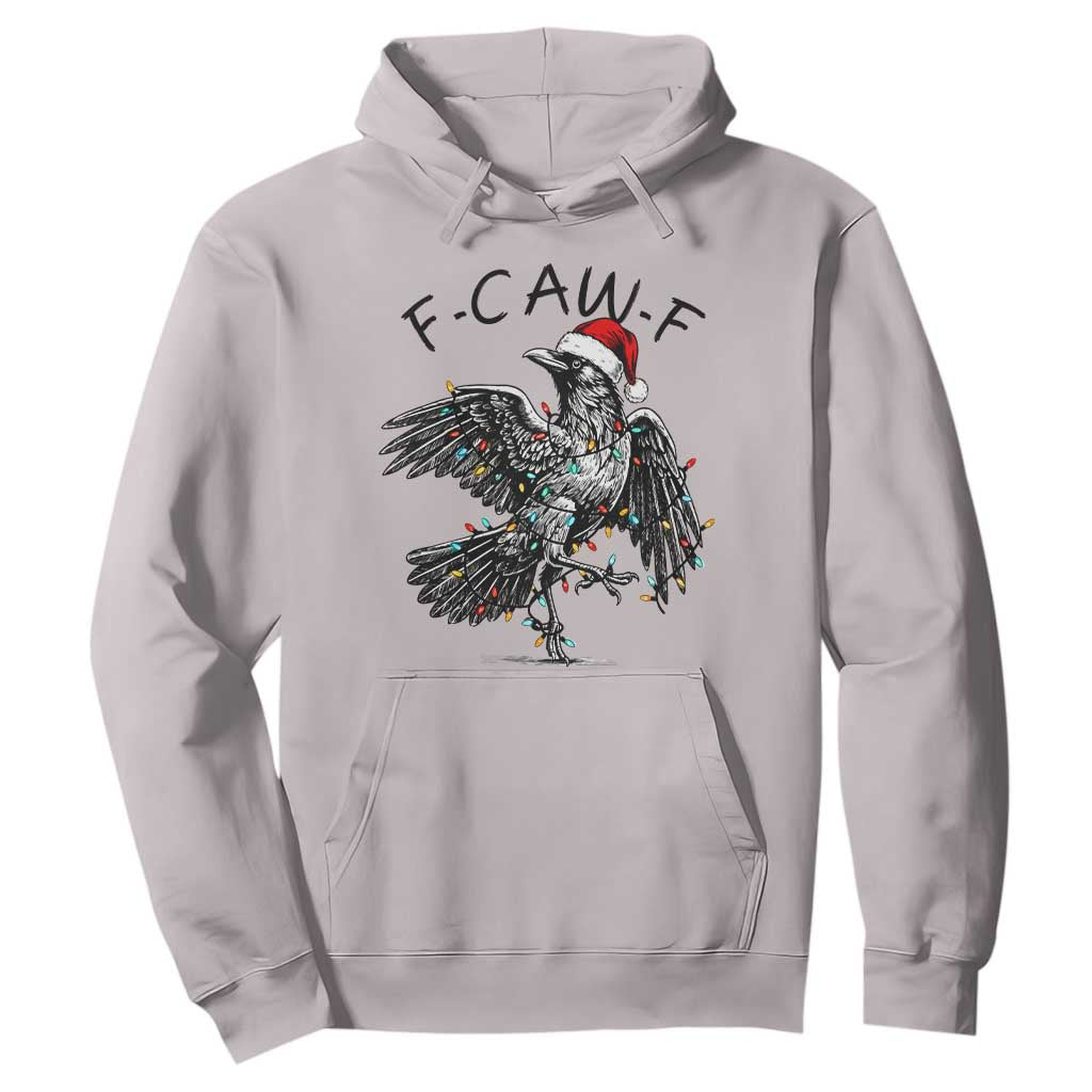 Christmas F Caw F Hoodie Funny Black Crow Meme TS14 Ice Gray Print Your Wear