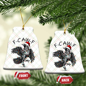 Christmas F Caw F Ceramic Ornament Funny Black Crow Meme TS14 Print Your Wear