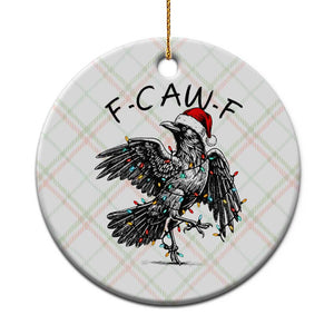 Christmas F Caw F Ceramic Ornament Funny Black Crow Meme TS14 1pc Christmas Plaid Print Your Wear
