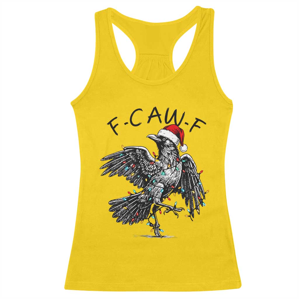 Christmas F Caw F Racerback Tank Top Funny Black Crow Meme TS14 Daisy Print Your Wear