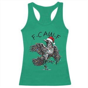 Christmas F Caw F Racerback Tank Top Funny Black Crow Meme TS14 Irish Green Print Your Wear