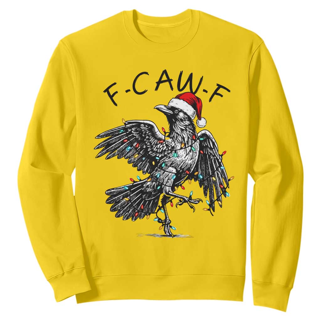 Christmas F Caw F Sweatshirt Funny Black Crow Meme TS14 Daisy Print Your Wear
