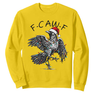 Christmas F Caw F Sweatshirt Funny Black Crow Meme TS14 Daisy Print Your Wear