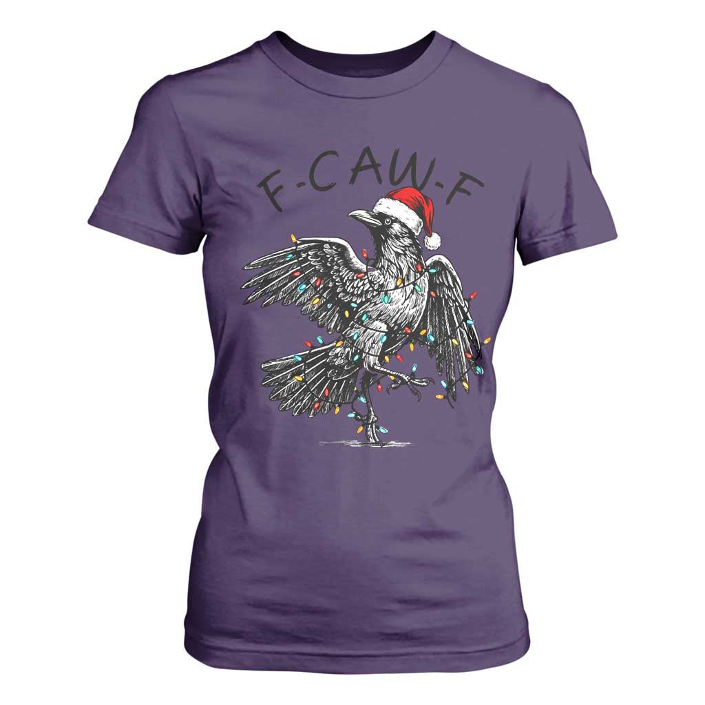 Christmas F Caw F T Shirt For Women Funny Black Crow Meme TS14 Purple Print Your Wear