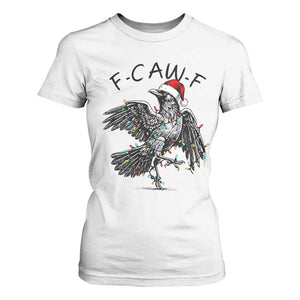 Christmas F Caw F T Shirt For Women Funny Black Crow Meme TS14 White Print Your Wear