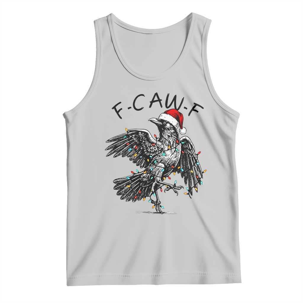 Christmas F Caw F Tank Top Funny Black Crow Meme TS14 Ash Print Your Wear