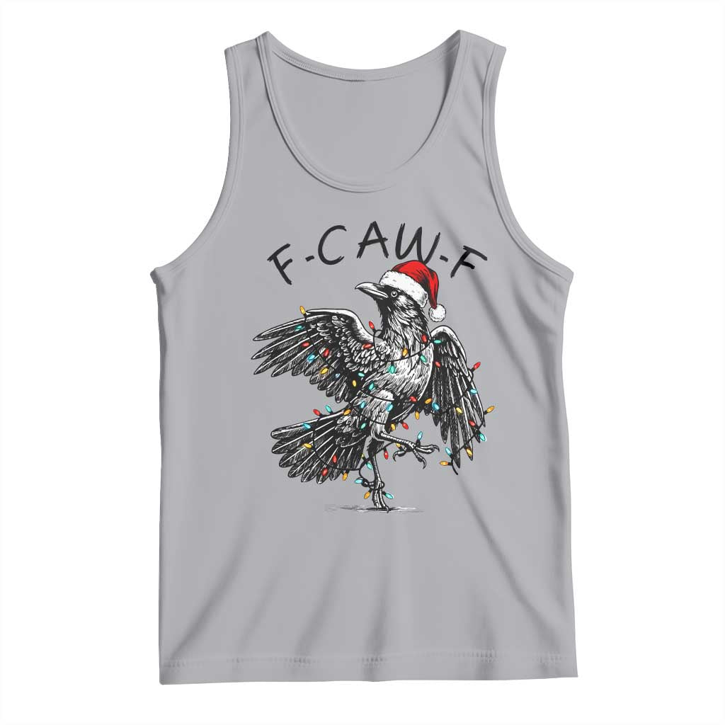 Christmas F Caw F Tank Top Funny Black Crow Meme TS14 Athletic Heather Print Your Wear