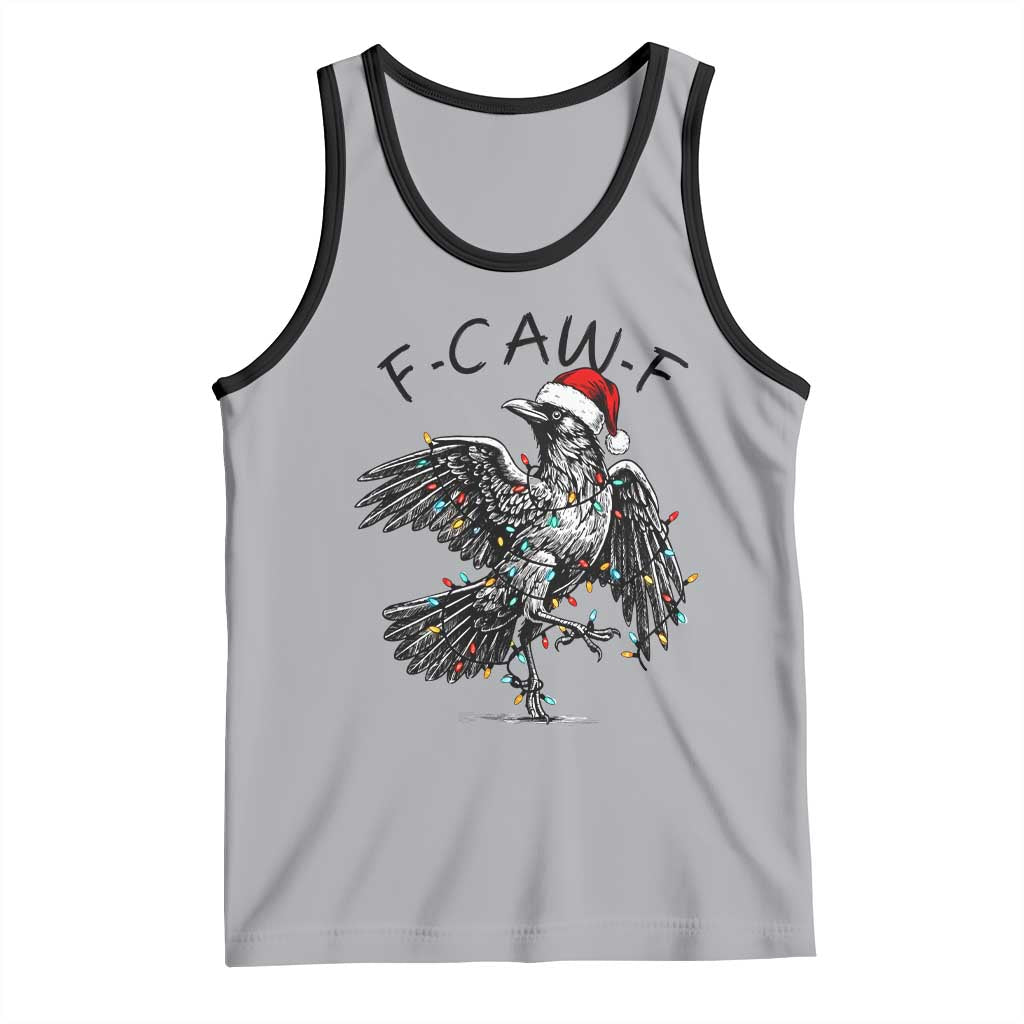 Christmas F Caw F Tank Top Funny Black Crow Meme TS14 Athletic Heather Black Print Your Wear