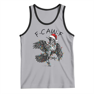 Christmas F Caw F Tank Top Funny Black Crow Meme TS14 Athletic Heather Black Print Your Wear