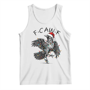 Christmas F Caw F Tank Top Funny Black Crow Meme TS14 White Print Your Wear