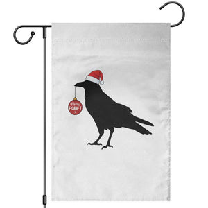 Christmas F Caw F Garden Flag Funny Black Crow Merry Xmas TS14 White Print Your Wear