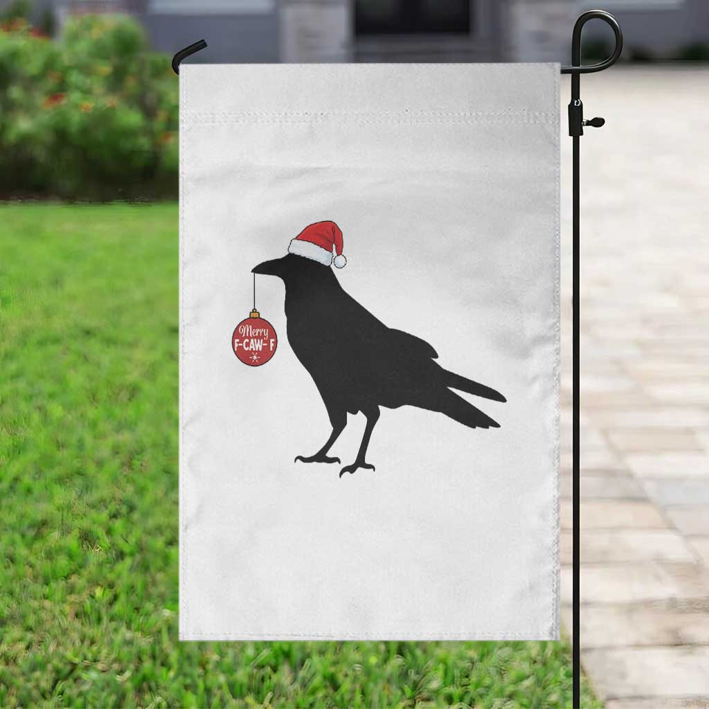 Christmas F Caw F Garden Flag Funny Black Crow Merry Xmas TS14 Print Your Wear