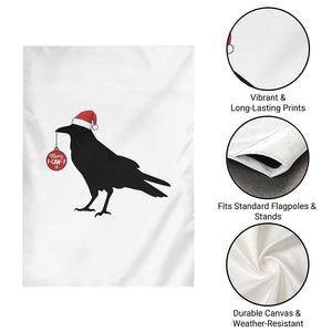 Christmas F Caw F Garden Flag Funny Black Crow Merry Xmas TS14 Print Your Wear