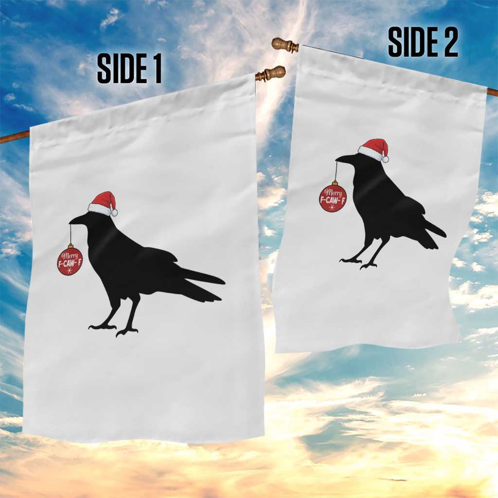 Christmas F Caw F Garden Flag Funny Black Crow Merry Xmas TS14 Print Your Wear