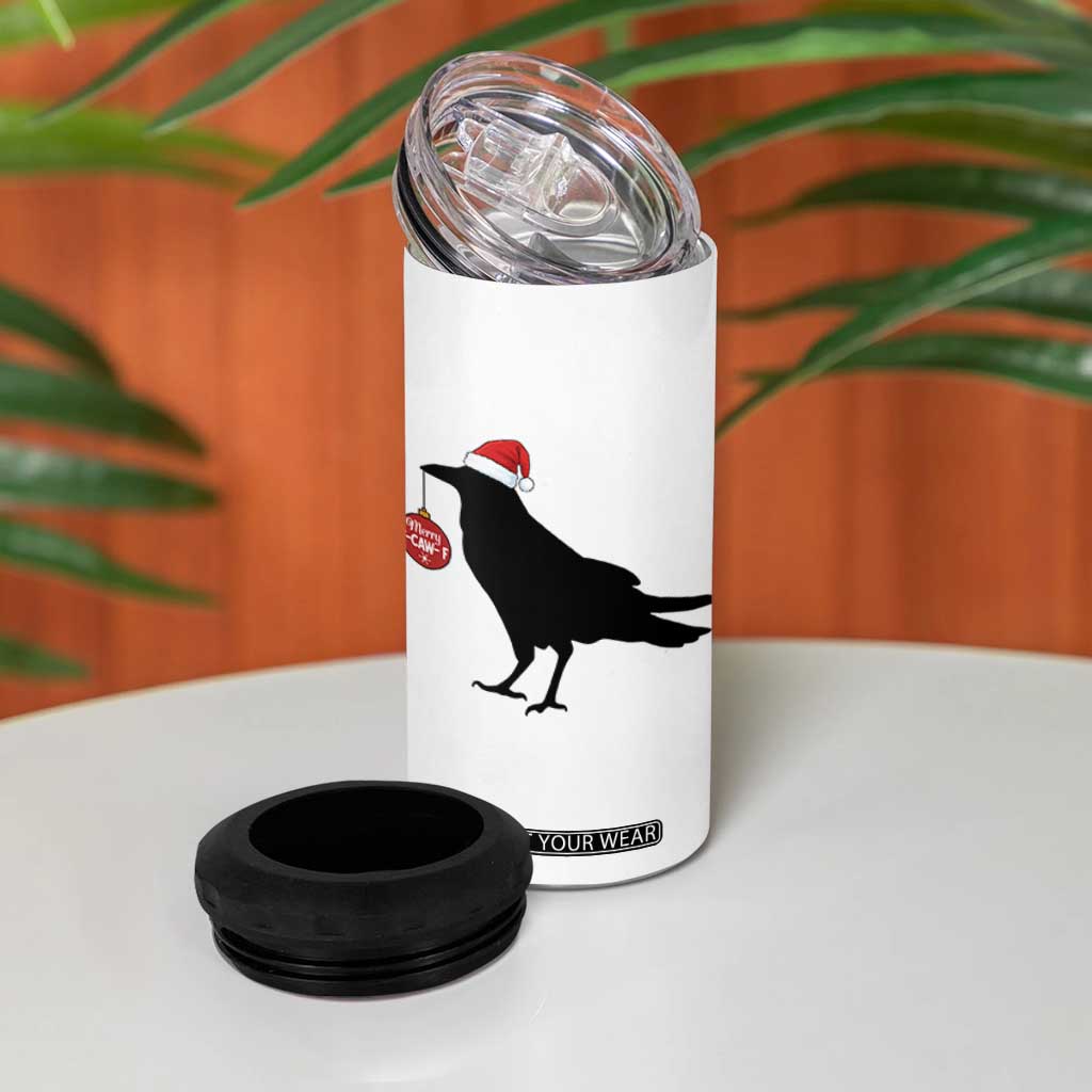 Christmas F Caw F 4 in 1 Can Cooler Tumbler Funny Black Crow Merry Xmas TS14 Print Your Wear