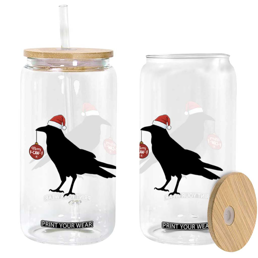Christmas F Caw F Glass Can Funny Black Crow Merry Xmas TS14 Print Your Wear
