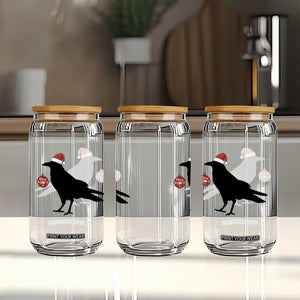 Christmas F Caw F Glass Can Funny Black Crow Merry Xmas TS14 Print Your Wear